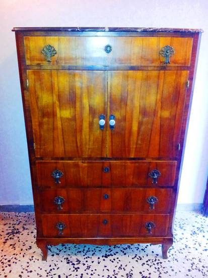 Secretaire antico in legno massello con marmo nero d'africa ... Marmo nero dafrica prezzo