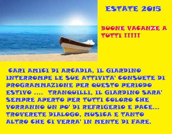 BUONE VACANZE 