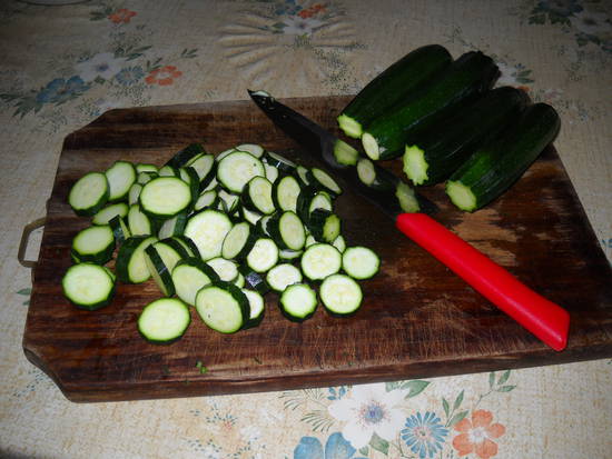affettare le zucchine