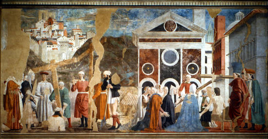 basilica di san francesco ad arezzo, cappella bacci, affreschi di piero della francesca