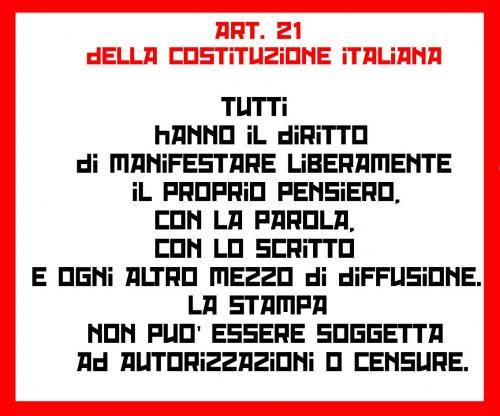 art. 21 della COSTITUZIONE ITA