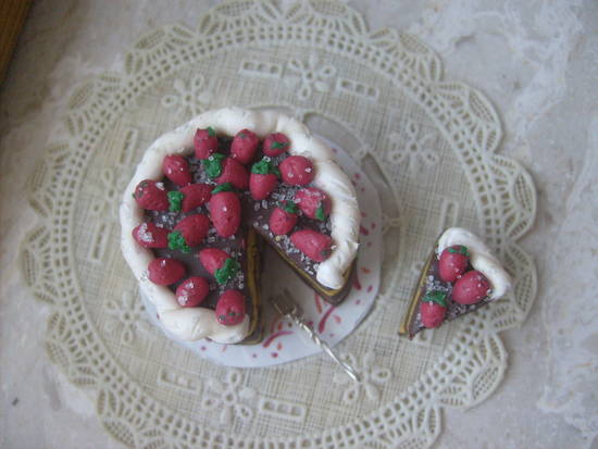 Torta cioccolato e fragole