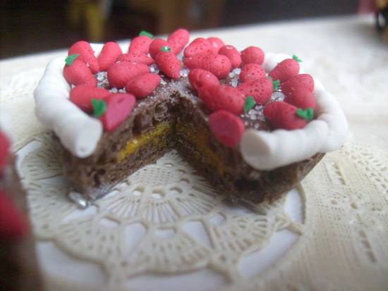 Torta cioccolato e fragole