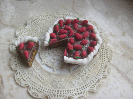 Torta cioccolato e fragole