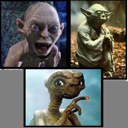 Gollum Yoda E.T.