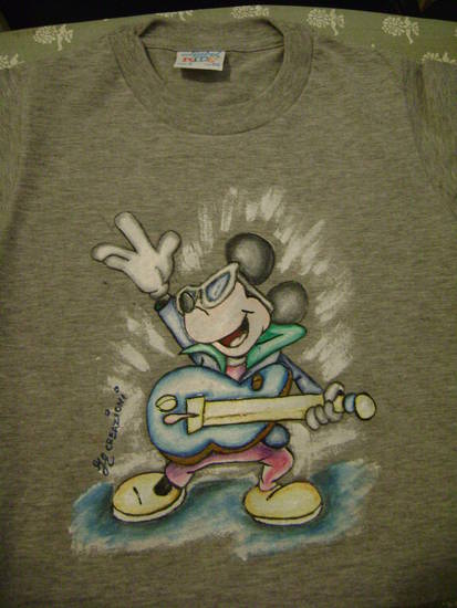maglia topolino maglia pitturata con topolino
