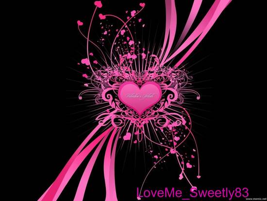 cuore rosa sfondo nero
