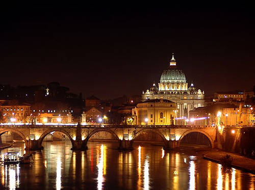 Roma di notte da casa mia